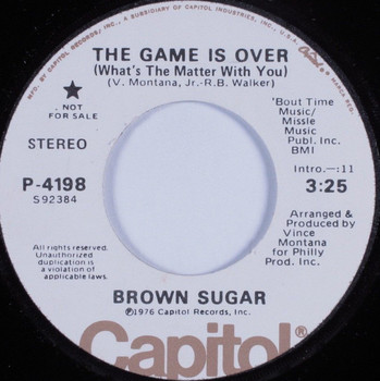 The Game Is Over by Brown Sugar.jpg
